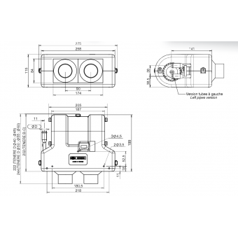 Nagrzewnica wodna SIROCCO TENERE D wyjście 50mm 12V